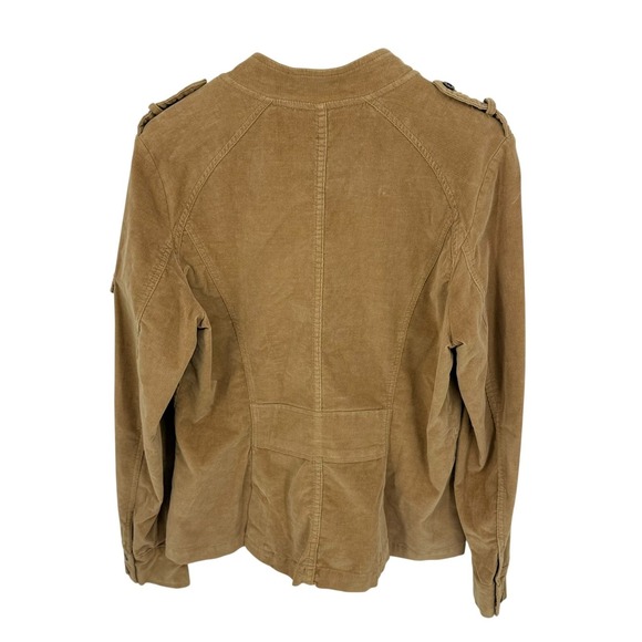 Calvin Klein Jeans Military Utility Safari Jacket Womens XL Tan Corduroy - Picture 11 of 12